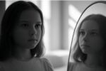Hidden Face Girl Pic Black And White Mirror